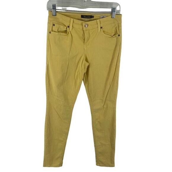 Level 99 Women's Liza Skinny Jeans Pants Mid Rise Casual Pockets Yellow Size 28 - Picture 5 of 11